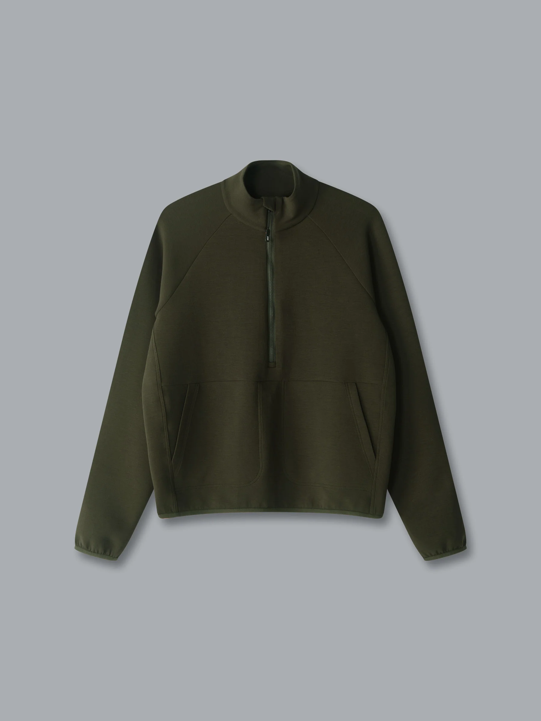 ESSENTIAL Half Zip Olive - Image 3